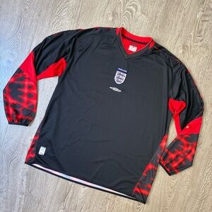 Vintage Umbro England Goalkeeper Jersey XXL – 2002 Seaman Era